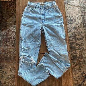 Vintage Express Light Wash Tapered Jeans size 24”